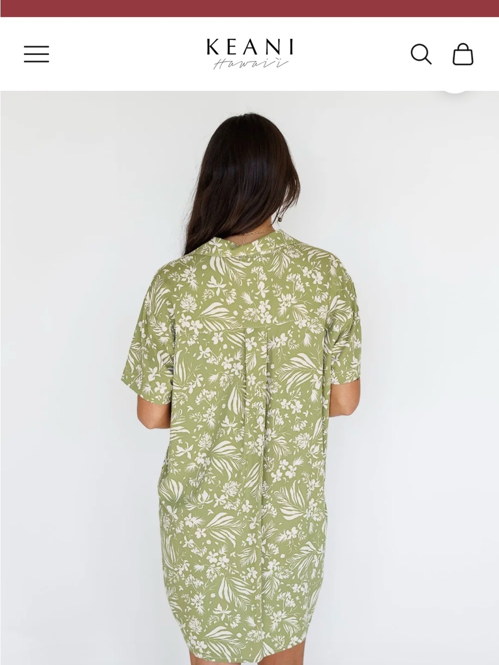 KUSH short sleeve button down shirt or shirtdress - Picture 6 of 6